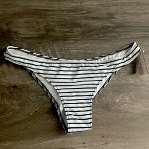 Medium Black & White Striped Itsy Bikini Bottoms - Victoria Secret